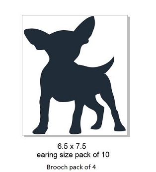 Chihuahua,Brooch or earring size acrylics  for